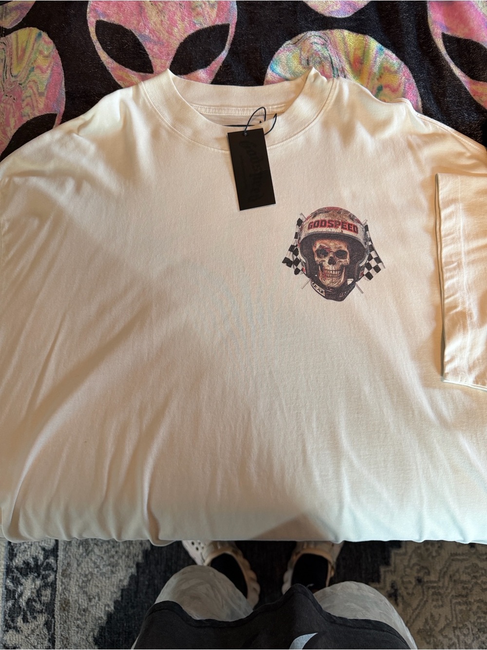 GODSPEED Skull Rider Racer Tee NWT